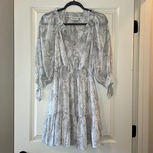 Dress Forum Snakeskin Flowy Dress, Size Medium